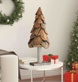 VidaXL Kerstboom met standaard Bruin 90 cm Massief teakhout