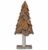 VidaXL Kerstboom met standaard Bruin 90 cm Massief teakhout