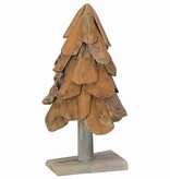 VidaXL Kerstboom met standaard Bruin 60 cm Massief teakhout