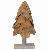 VidaXL Kerstboom met standaard Bruin 60 cm Massief teakhout