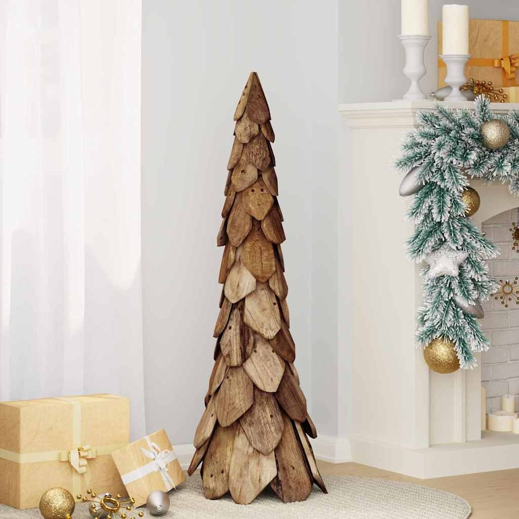 VidaXL Kerstboom met standaard Bruin 110 cm Massief teakhout