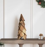 VidaXL Kerstboom met standaard Bruin 50 cm Massief teakhout