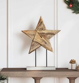 VidaXL Kerstster Bruin 45 x 5 x 60 cm Massief Teakhout