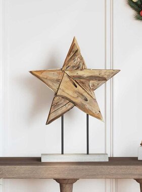 VidaXL Kerstster Bruin 45 x 5 x 60 cm Massief Teakhout