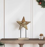 VidaXL Kerstster Bruin 30 x 5 x 45 cm Massief Teakhout