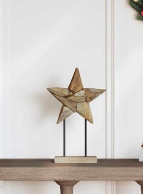 VidaXL Kerstster Bruin 30 x 5 x 45 cm Massief Teakhout