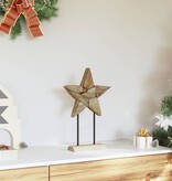 VidaXL Kerstster Bruin 30 x 5 x 45 cm Massief Teakhout
