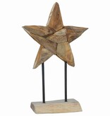 VidaXL Kerstster Bruin 30 x 5 x 45 cm Massief Teakhout