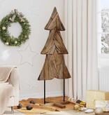 VidaXL Kerstboom met standaard Bruin 150 cm Massief teakhout