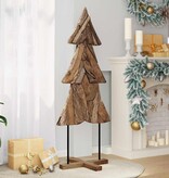 VidaXL Kerstboom met standaard Bruin 150 cm Massief teakhout