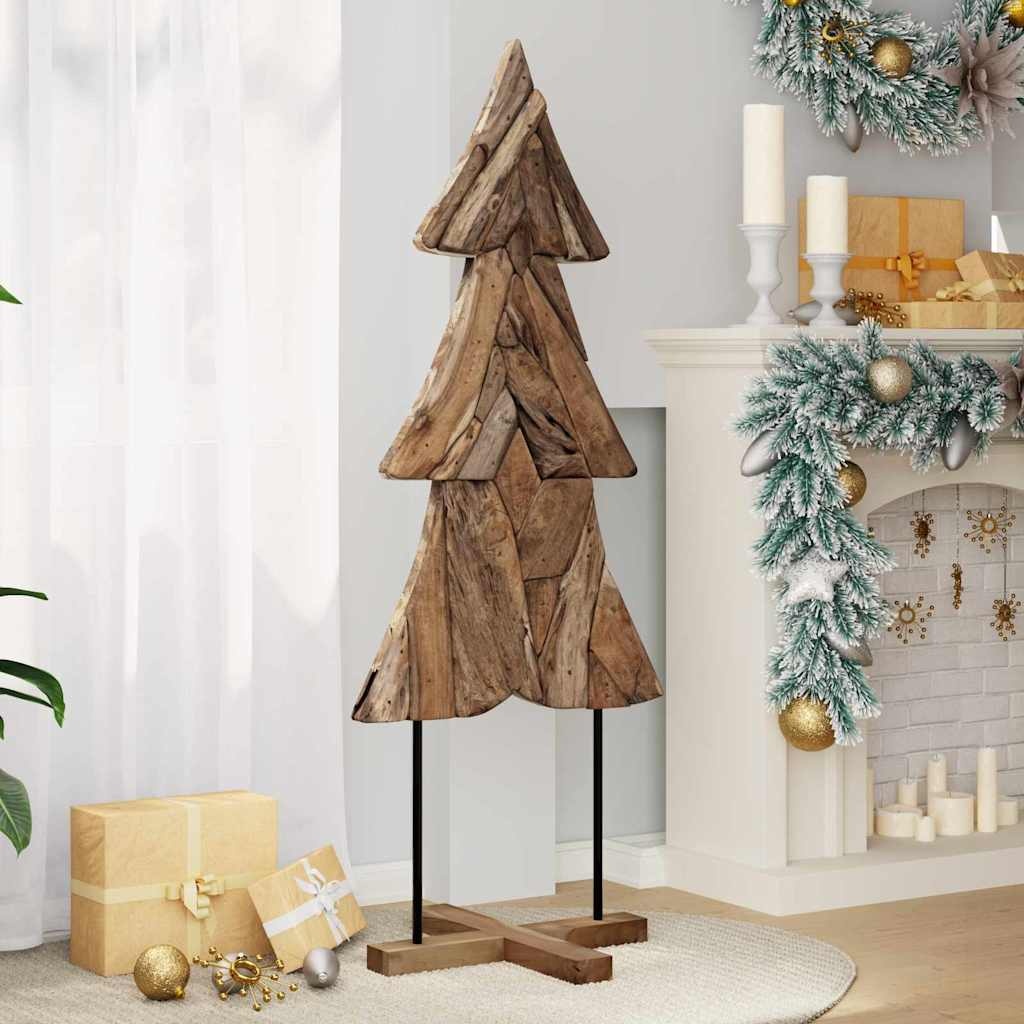 VidaXL Kerstboom met standaard Bruin 150 cm Massief teakhout