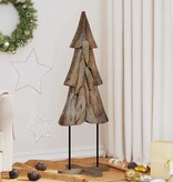 VidaXL Kerstboom met standaard Bruin 120 cm Massief teakhout