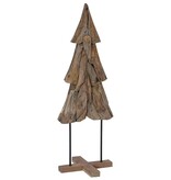VidaXL Kerstboom met standaard Bruin 120 cm Massief teakhout