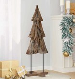 VidaXL Kerstboom met standaard Bruin 120 cm Massief teakhout