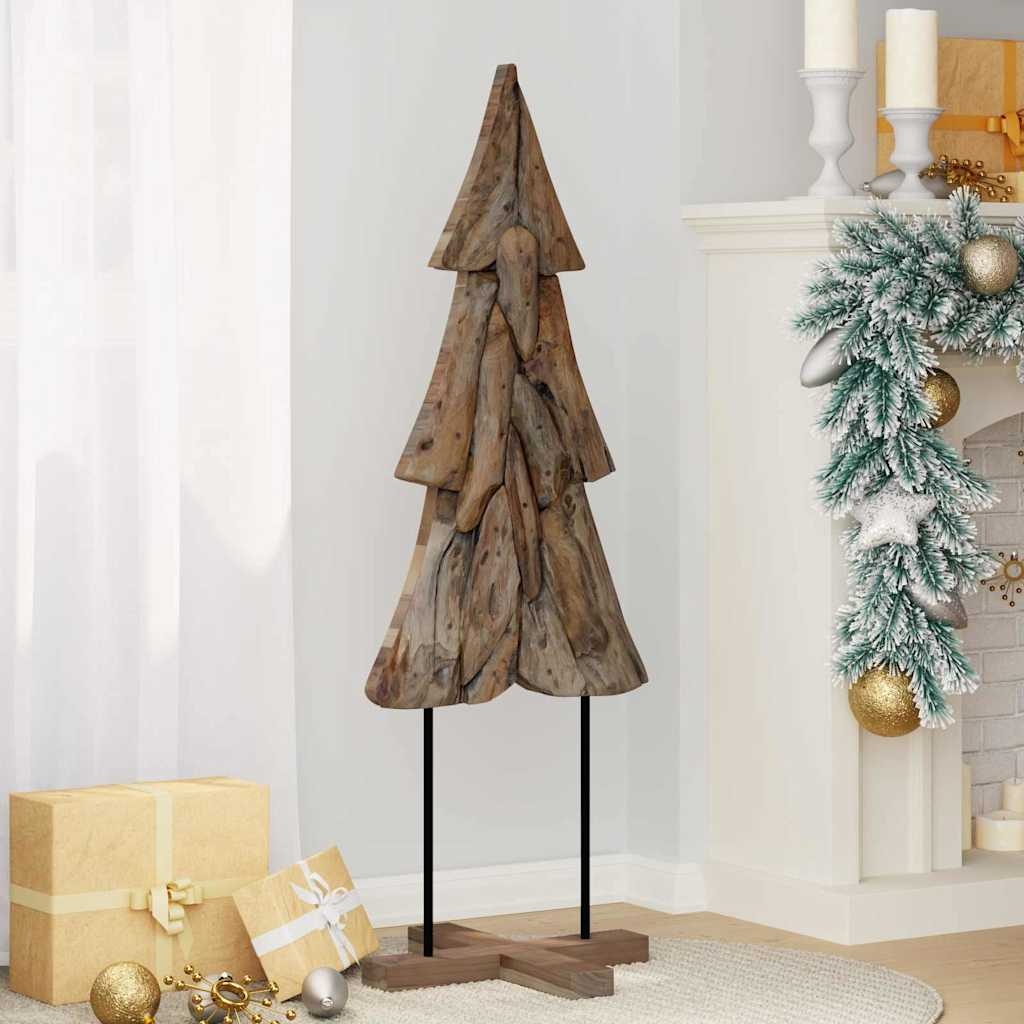 VidaXL Kerstboom met standaard Bruin 120 cm Massief teakhout