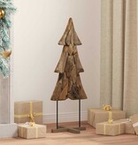 VidaXL Kerstboom met standaard Bruin 90 cm Massief teakhout