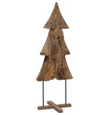 VidaXL Kerstboom met standaard Bruin 90 cm Massief teakhout