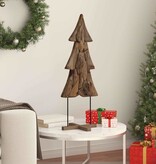 VidaXL Kerstboom met standaard Bruin 90 cm Massief teakhout