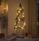 VidaXL Kerstboom met standaard Bruin 180 cm Massief teakhout