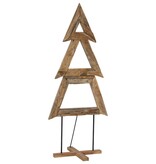 VidaXL Kerstboom met standaard Bruin 180 cm Massief teakhout