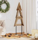 VidaXL Kerstboom met standaard Bruin 120 cm Massief teakhout