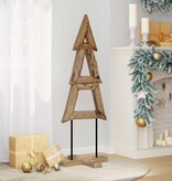 VidaXL Kerstboom met standaard Bruin 120 cm Massief teakhout