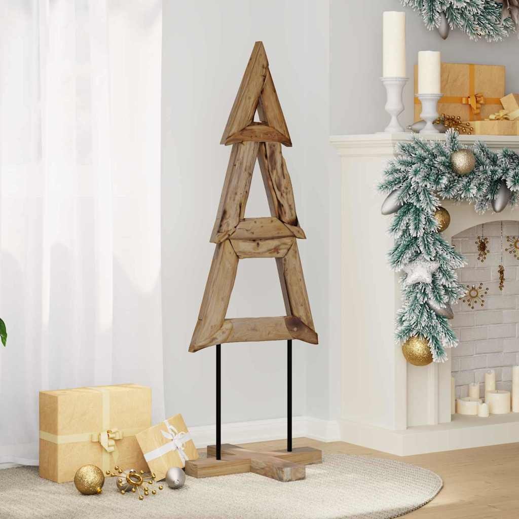 VidaXL Kerstboom met standaard Bruin 120 cm Massief teakhout