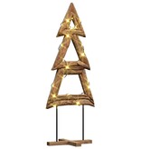 VidaXL Kerstboom met standaard Bruin 90 cm Massief teakhout