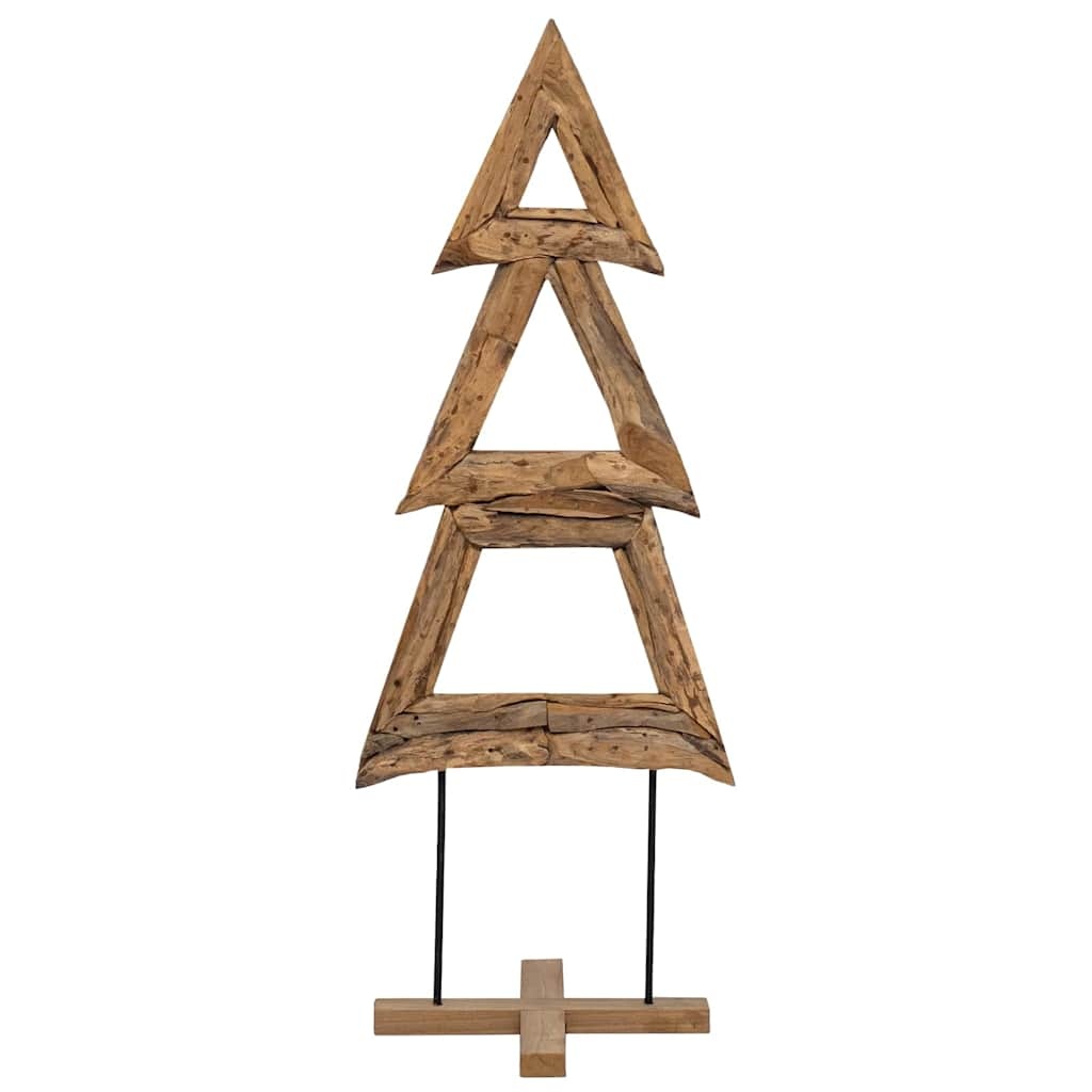 VidaXL Kerstboom met standaard Bruin 90 cm Massief teakhout