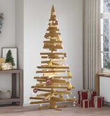 VidaXL Kerstbomen met standaard Bruin 210 cm Massief grenenhout