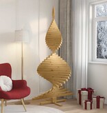 VidaXL Kerstbomen met standaard Bruin 210 cm Massief grenenhout