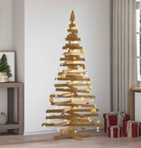 VidaXL Kerstbomen met standaard Bruin 180 cm Massief grenenhout