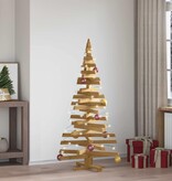 VidaXL Kerstbomen met standaard Bruin 150 cm Massief grenenhout