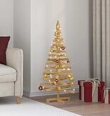 VidaXL Kerstbomen met standaard Bruin 120 cm Massief grenenhout