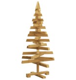 VidaXL Kerstbomen met standaard Bruin 90 cm Massief grenenhout