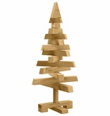 VidaXL Kerstbomen met standaard Bruin 60 cm Massief grenenhout