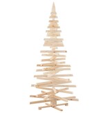 VidaXL Kerstbomen met standaard Naturel 210 cm Massief grenenhout