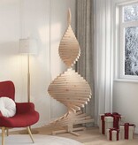 VidaXL Kerstbomen met standaard Naturel 210 cm Massief grenenhout