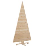 VidaXL Kerstbomen met standaard Naturel 180 cm Massief grenenhout