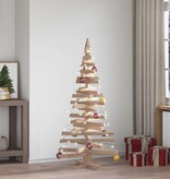 VidaXL Kerstbomen met standaard Naturel 150 cm Massief grenenhout