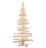 VidaXL Kerstbomen met standaard Naturel 150 cm Massief grenenhout