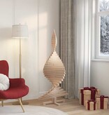 VidaXL Kerstbomen met standaard Naturel 150 cm Massief grenenhout