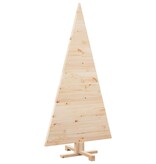 VidaXL Kerstbomen met standaard Naturel 150 cm Massief grenenhout