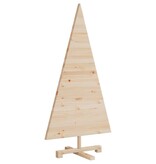 VidaXL Kerstbomen met standaard Naturel 120 cm Massief grenenhout