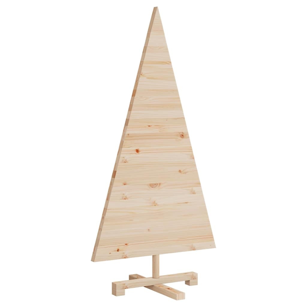 VidaXL Kerstbomen met standaard Naturel 120 cm Massief grenenhout