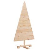 VidaXL Kerstbomen met standaard Naturel 90 cm Massief grenenhout