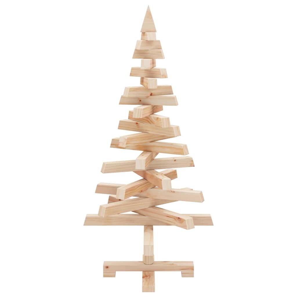 VidaXL Kerstbomen met standaard Naturel 90 cm Massief grenenhout