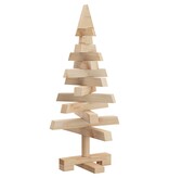 VidaXL Kerstbomen met standaard Naturel 60 cm Massief grenenhout