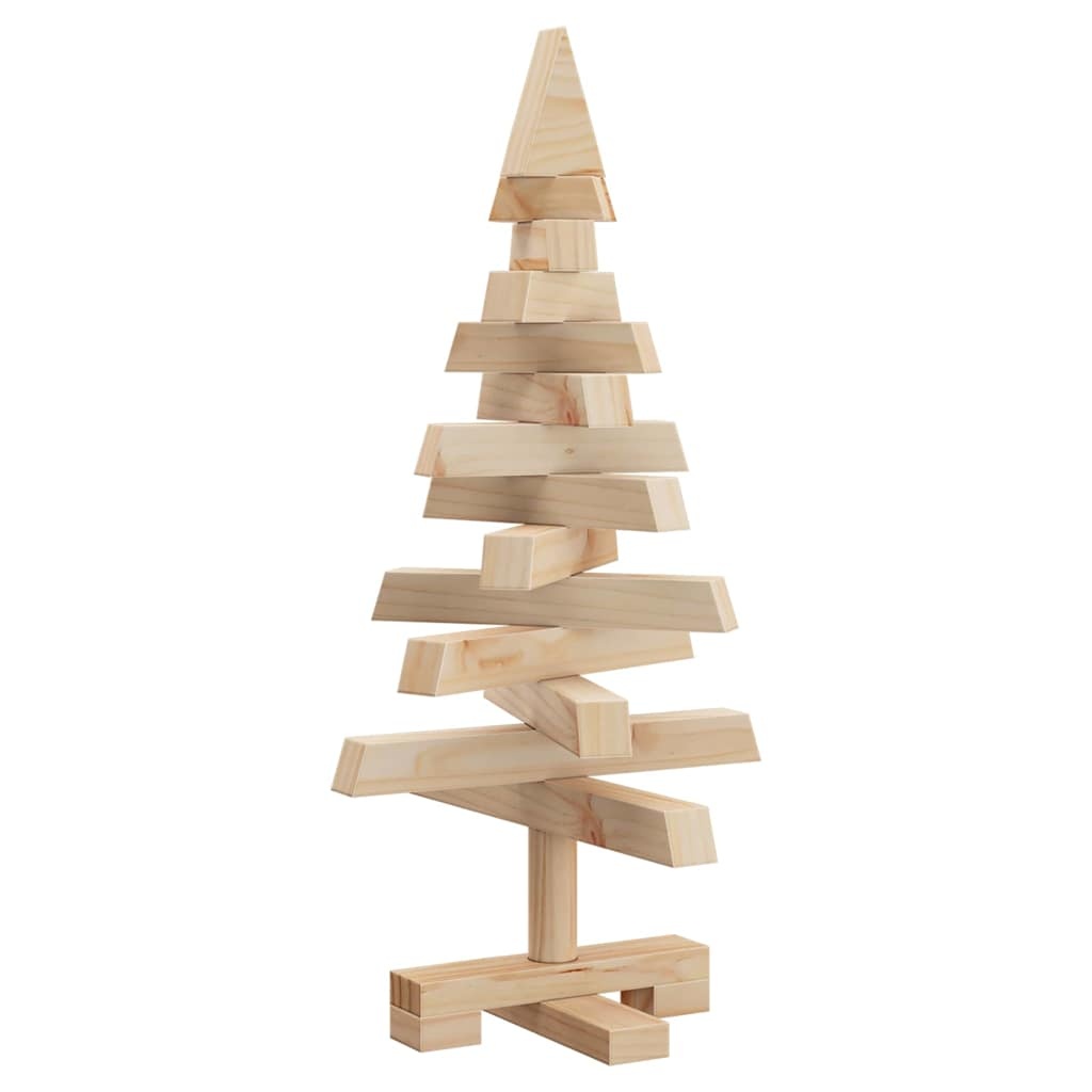 VidaXL Kerstbomen met standaard Naturel 60 cm Massief grenenhout