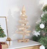 VidaXL Kerstbomen met standaard Naturel 60 cm Massief grenenhout